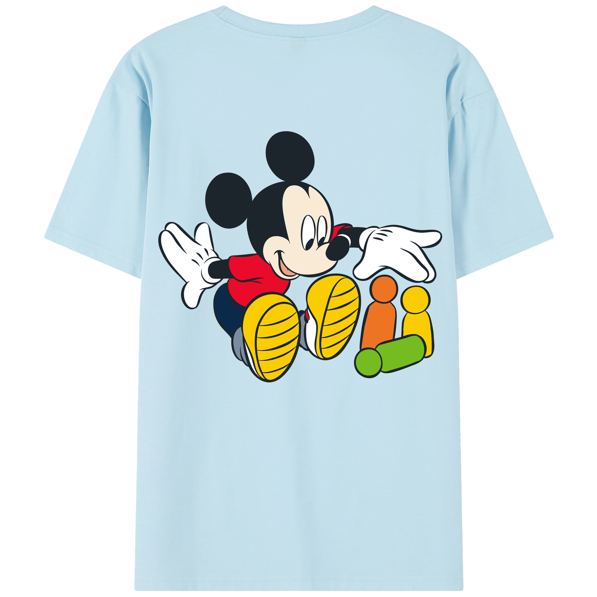 （画像用） ミッキーマウス Mickey Mouse 綿100％半袖Tシャツ（背面プリント）